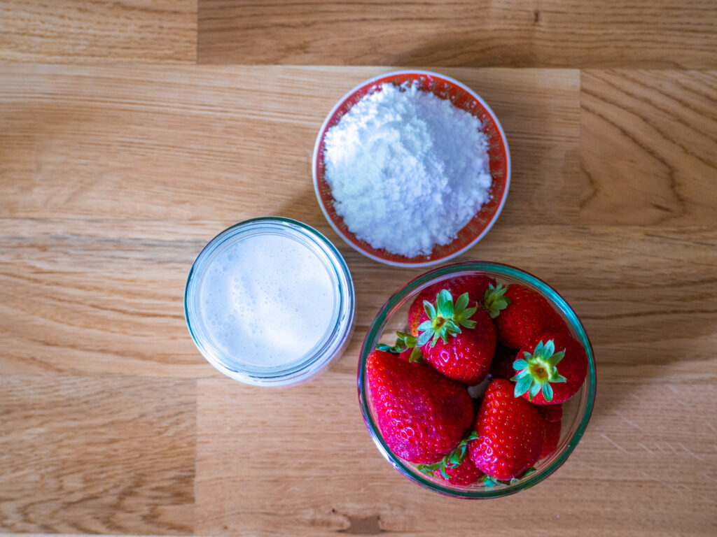 vegane Erdbeertörtchen